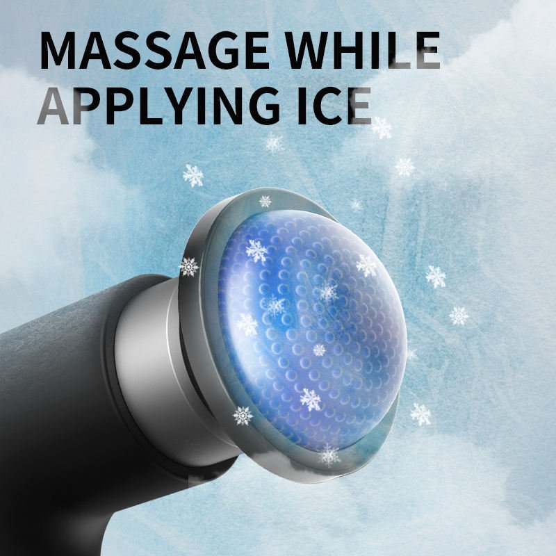 Heat & Freeze Massage Gun – 10-in-1 Deep Tissue Percussion Therapy | Muscle Relief for Athletes & Family, Gifts for Men, Silent, Black